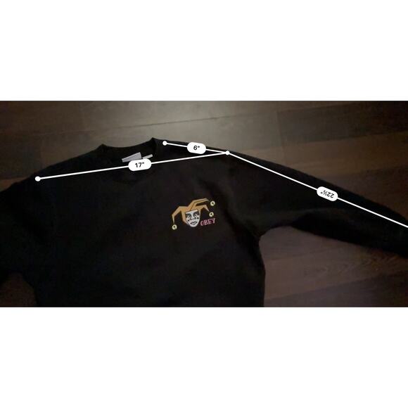 OBEY SWEATSHIRT “THE JOKES ON YOU” Y2K SKATER MENS SZ S - Picture 8 of 8